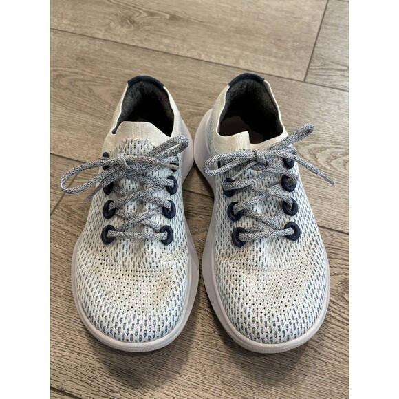 Allbirds Men's Tree Dasher TD Lace Up Running Shoes Size 8 Blue/White Casual - Picture 2 of 8